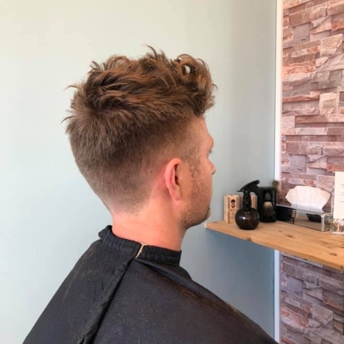 Fade herreklip udført hos frisør Fashion Cut i Middelfart